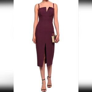 CINQ À SEPTSaoirse split-front cady midi dress Like New 00
